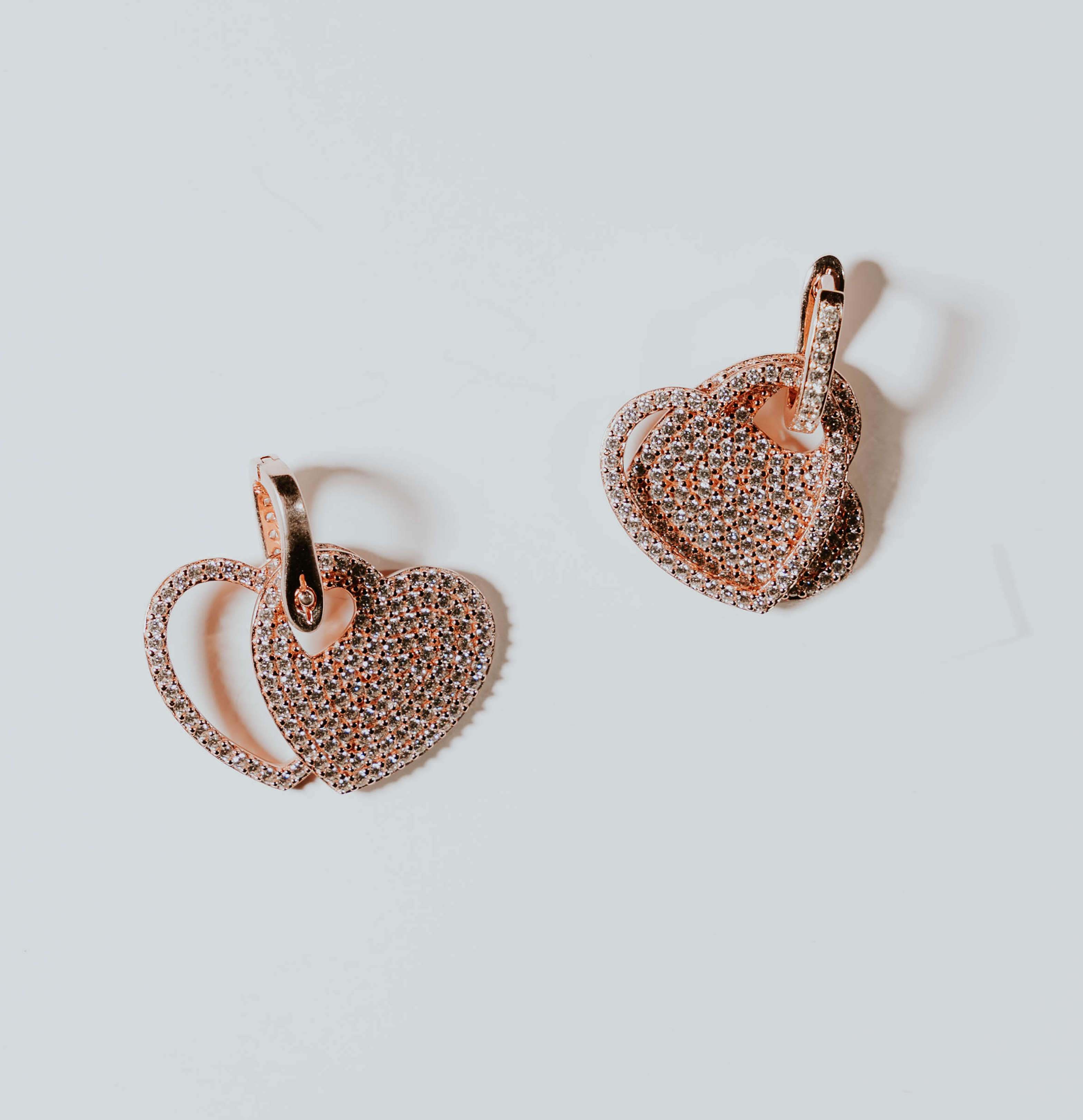 Aretes corazón Rosa